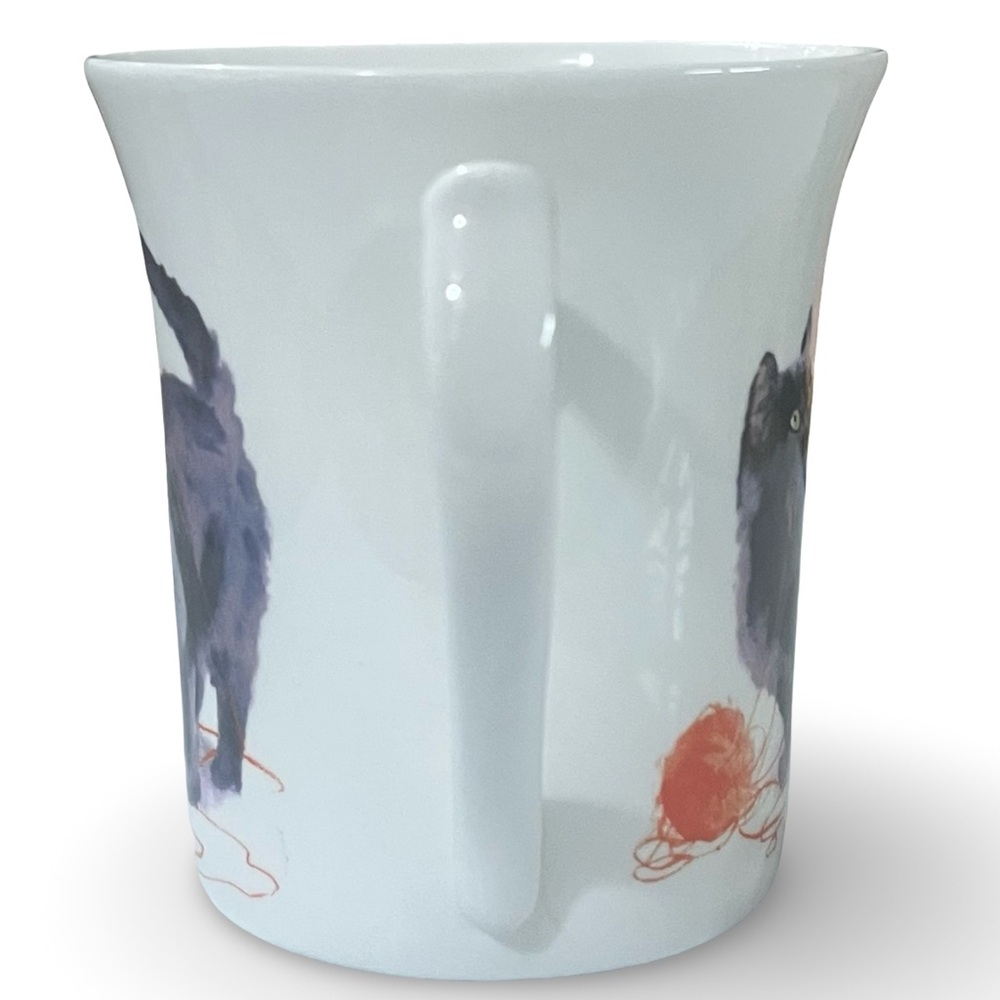Queens Fine Bone China Frolicking Cats “Phillipa” Black Cat Mug - Picture 3 of 7